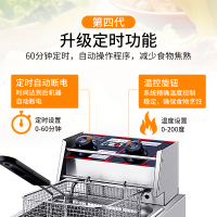 油炸锅商用摆摊电炸炉纳丽雅(Naliya)单缸大容量煤气油条机炸鸡薯条炸 [欧式升级款]单杠加大-20升-双限温定时加厚