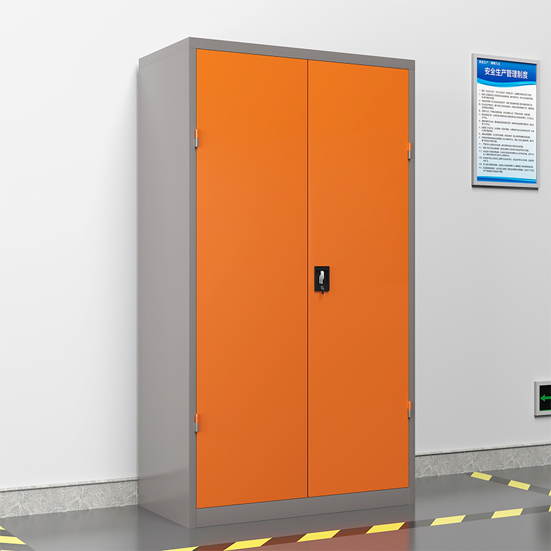 臻远ZY-GJGA-47 重型工具柜车间重型储物柜铁皮柜加厚款 通门带网四层 桔灰色高清大图