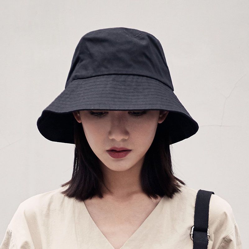 网红防晒渔夫帽子女韩版盆帽春夏季大檐女学生遮阳帽