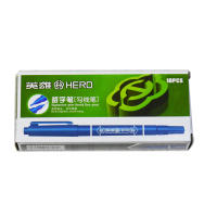 英雄（HERO）签字笔10支装-883（蓝）勾线笔
