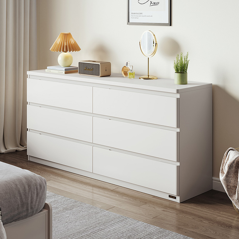 现代简约皮艺床头层黄牛皮软靠皮床六斗柜卧室套装116017TZ高清大图