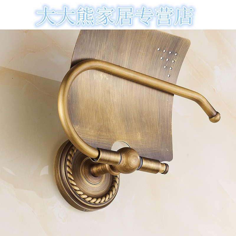 全铜仿古厕纸架 欧式厕纸盒 卷纸器 架子 卷纸器厕纸架复古纸巾架
