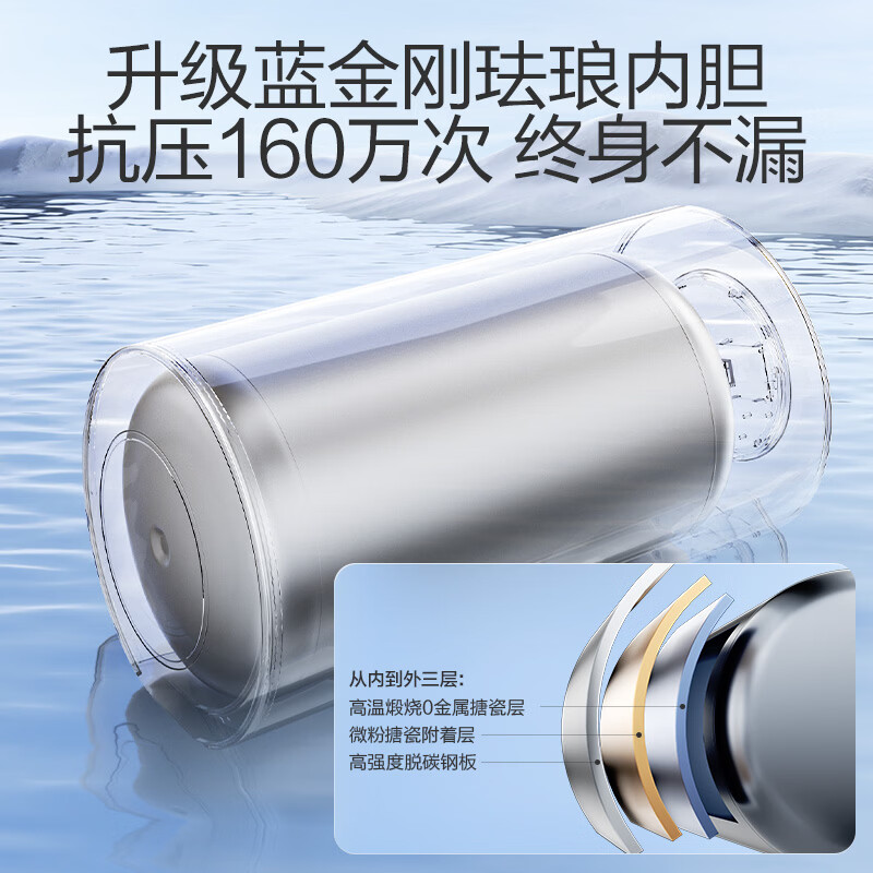 万和[节能星Q2E]50升2200W速热超一级能效免换镁棒抑菌净水一键预约储水式电热水器E50-Q2E-22高清大图