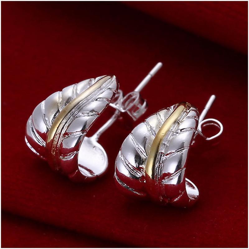 E039 Women silver plated earring 镀925纯银耳环时尚创意耳钉女