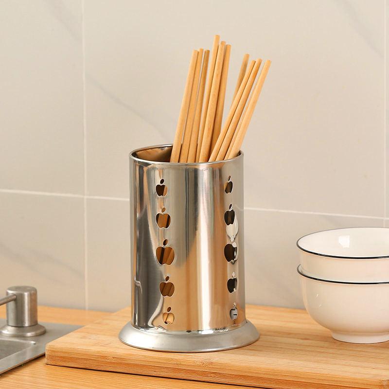 不锈钢筷子筒筷子沥水架镂空桌面立式筷子收纳盒餐厅吸管竹签收纳筒厨房餐具收纳篮映源图片 高清实拍大图 苏宁易购