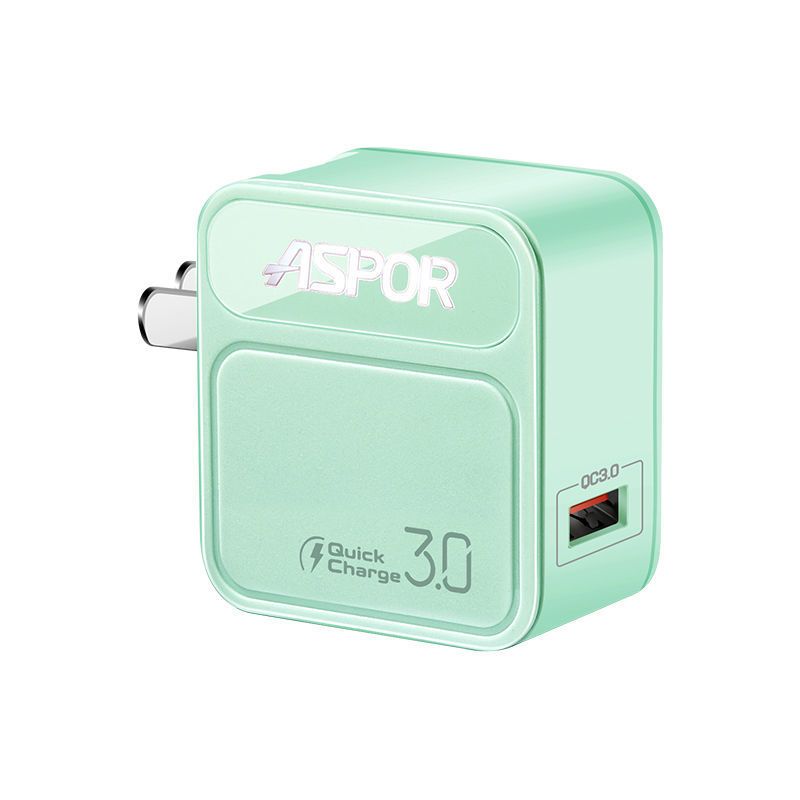 18w华为手机充电器vivo闪充适用oppo小米|18W闪充头/带指示灯[蜂鸟绿] 充头+苹果快充线/萌兔-2米