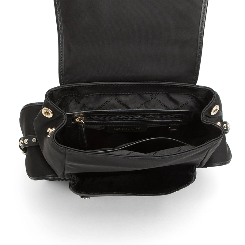 Michael Kors/迈克 科尔斯女士LEILA系列尼龙双肩背包30S9LI1B1C黑色001高端女士双肩包 