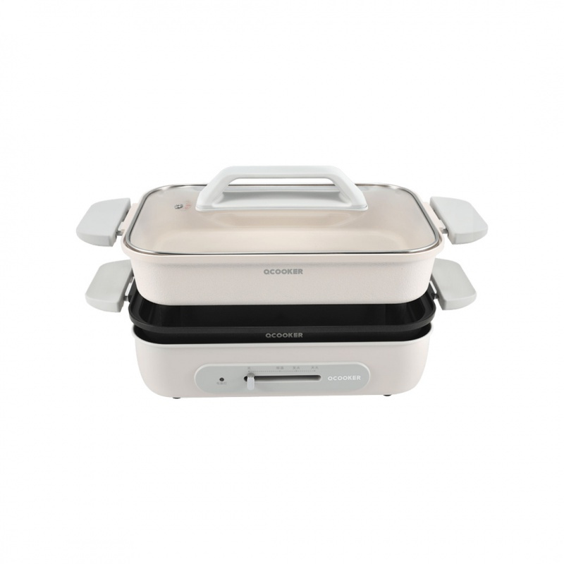 多功能料理锅cr-hg01电烧烤锅 网红家用便捷火锅烧烤机一体机 丸子盘