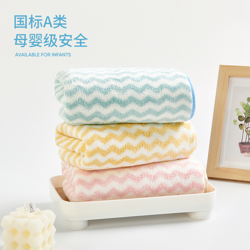 洁玉 欧洛珊瑚绒柔软方巾34.5*34.5cm 1条装 J0030W 黄色高清大图