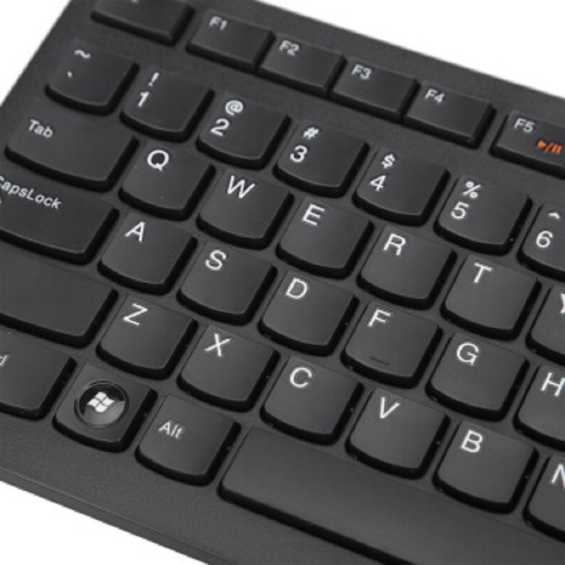 联想(Lenovo) 有线键盘 K5819 办公单键盘 黑色和白色