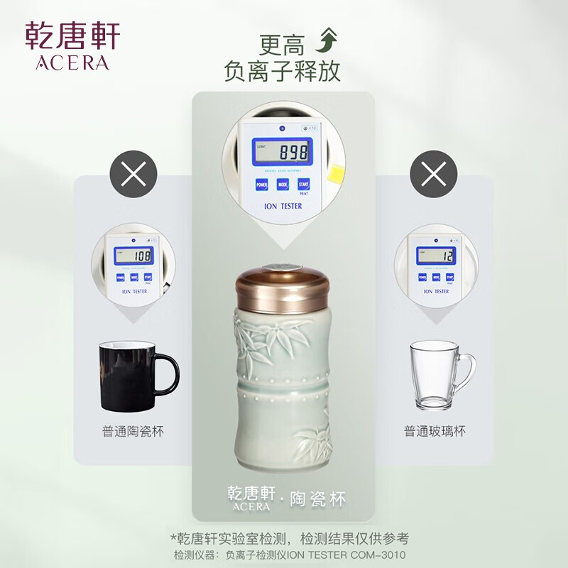 乾唐轩 竹报平安随身陶瓷水杯 单层370ml高清大图