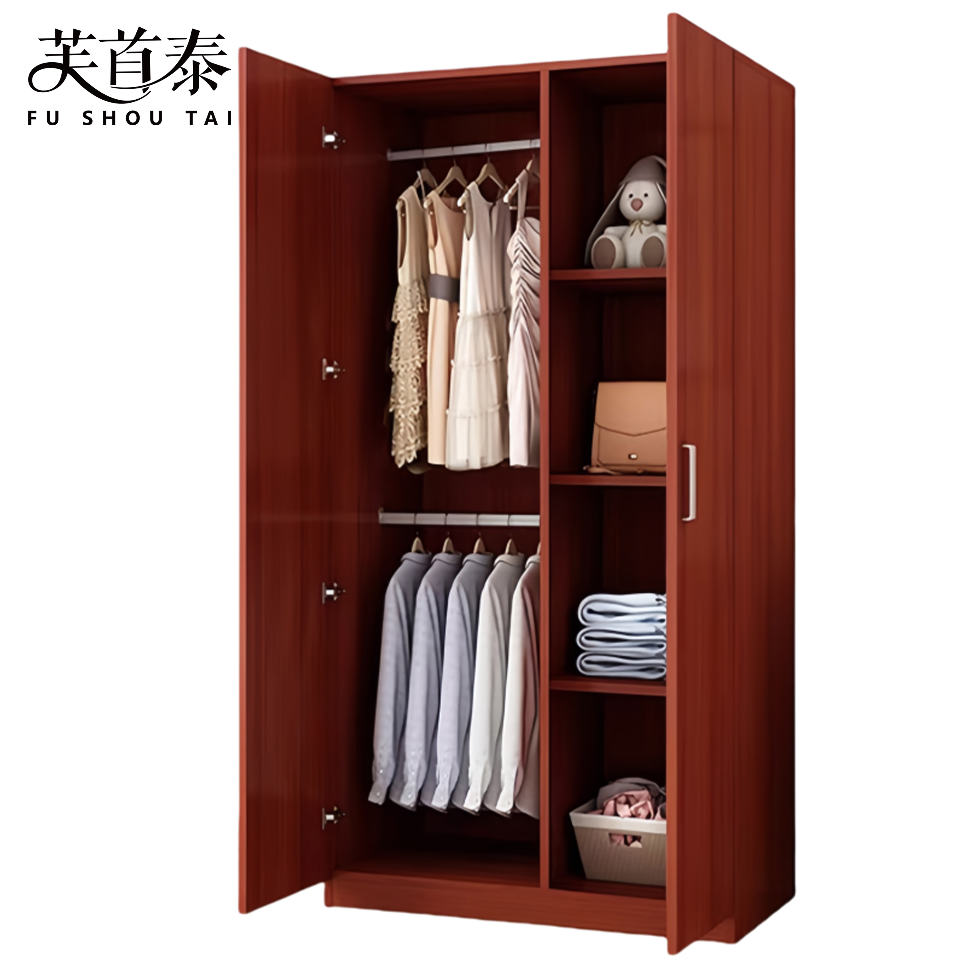 芙首泰两门衣柜800*400*1800mm台高清大图