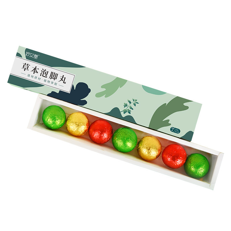 卜吻中医保健 妙艾堂草本泡脚丸 红花艾草当归老姜浴盐球足浴球 泡脚粉7丸/盒