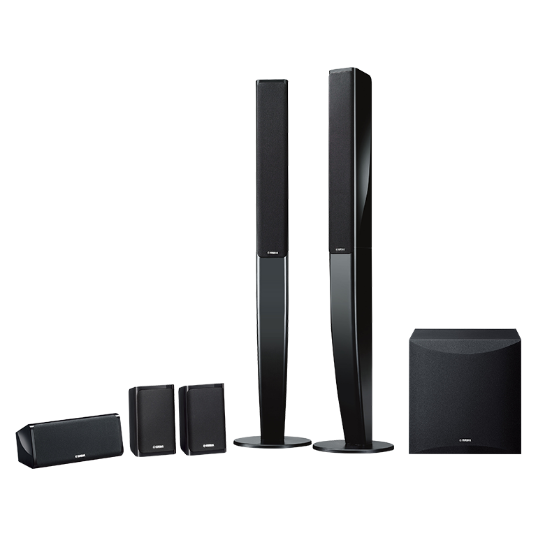 雅马哈(Yamaha)RX-V385+NS-PA41 音响 音箱 立柱式家庭影院5.1声道 AV功放音箱七件套装