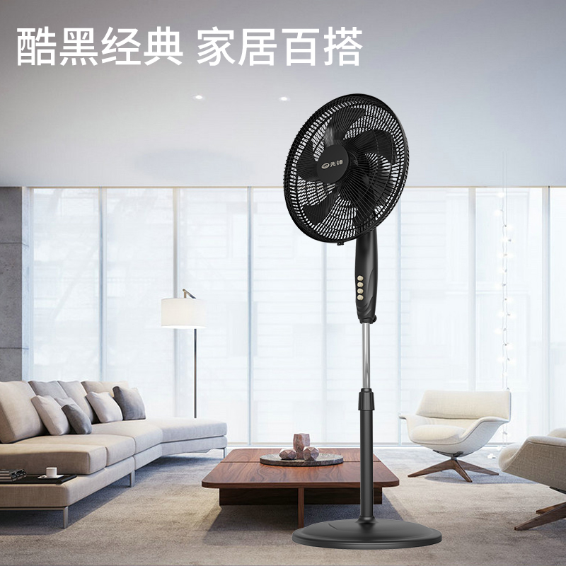 先锋风扇家用5叶大风力卧室客厅宿舍省电摇头台式落地电风扇 机械双风叶FS40-16D高清大图
