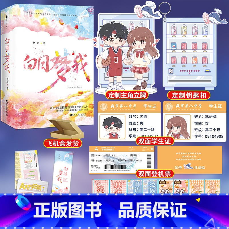 白日梦我 [正版] 飞机盒发货+立牌+钥匙扣+小卡x5+学生证+登机票白日梦我小说栖见著新增番外青春都市言情校园暖甜文实