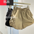 YIBUSHENG降落伞短裤女季宽松a字百搭阔腿抽绳速干休闲裤显腿长辣妹热闲