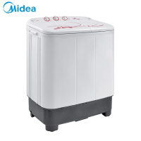 美的（Midea）MP80-DS805 8公斤 超强电机 流线蝶形波轮 喷淋漂脱 洗脱分离 双缸双桶洗衣机 白色