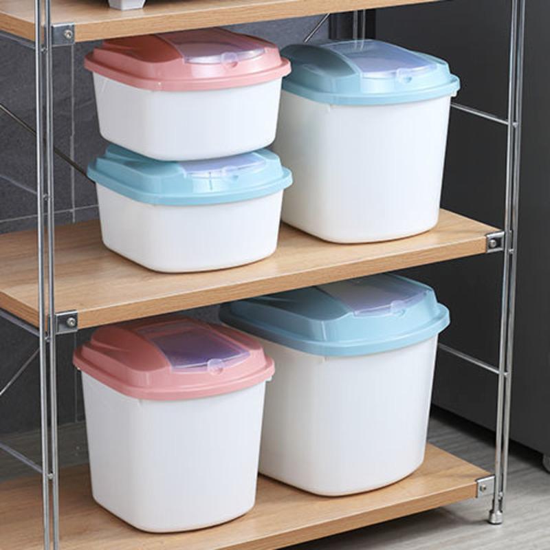 家用塑料装米防虫米桶粗粮储米箱防潮收纳箱存放大米面粉翻盖米缸