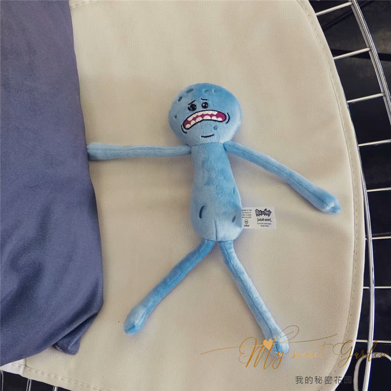morty沮丧小人蓝色公仔娃娃瑞克和莫蒂毛绒玩具女生泄玩具