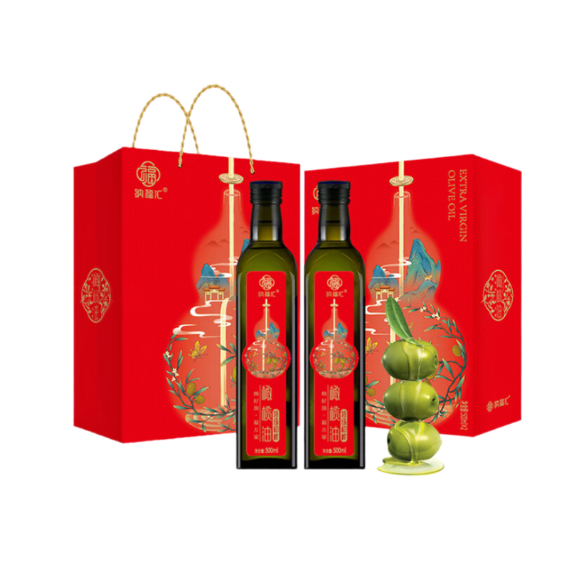 纳福汇 特级初榨橄榄油 礼盒500ml*2