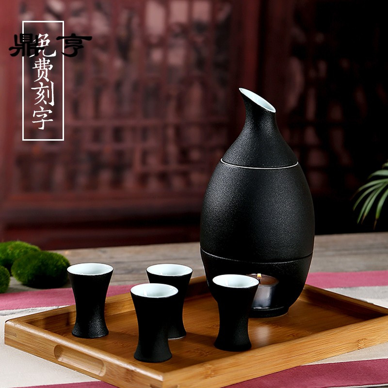 鼎亨日式温酒器 烫酒壶家用陶瓷煮酒器 清酒酒具黄酒热酒烧酒器暖