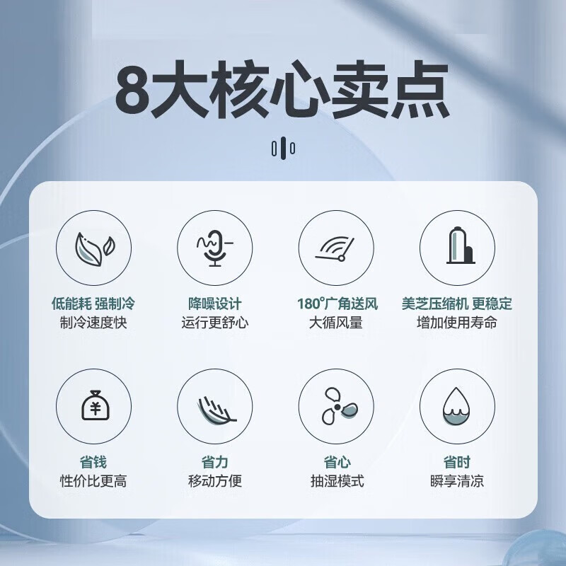 美的(Midea)移动空调小1匹单冷 家用厨房一体机免安装便捷立式空调 KY-15/N7Y-PHA