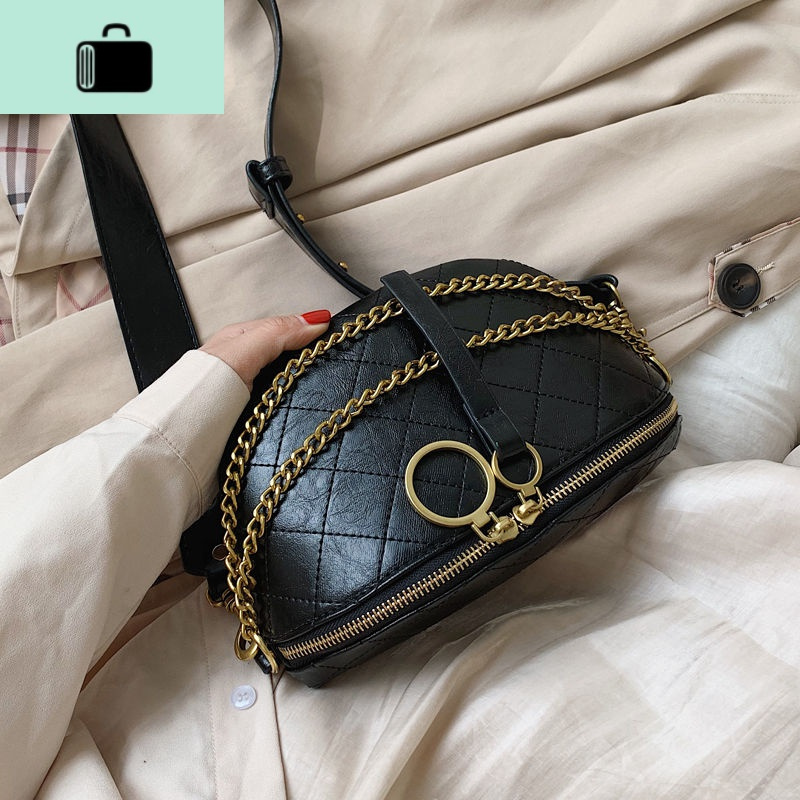 高级感包包洋气女包2019流行新款潮韩版百搭质感斜挎包蹦迪款小包NEW LAKE女斜挎包