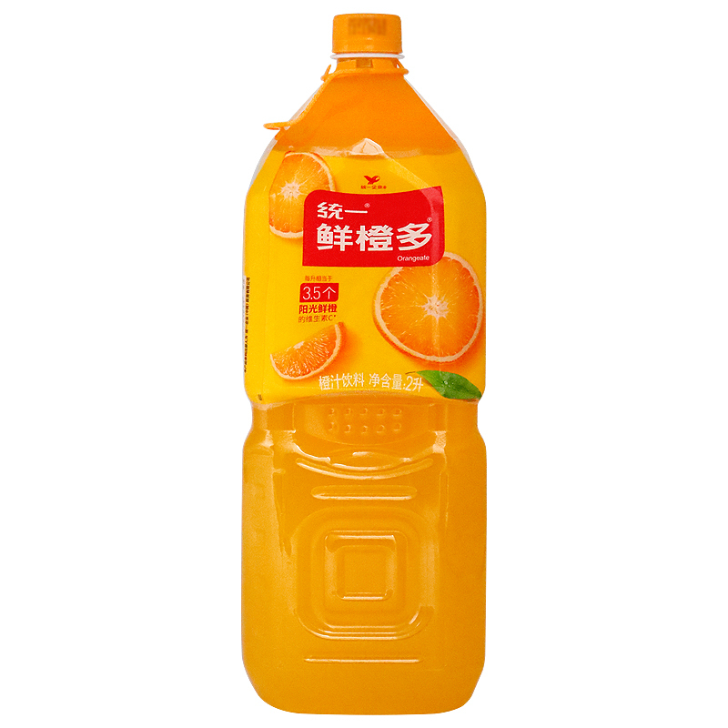 统一鲜橙多2l6瓶果汁整箱橙汁饮料大瓶橙汁饮料果汁统一饮料