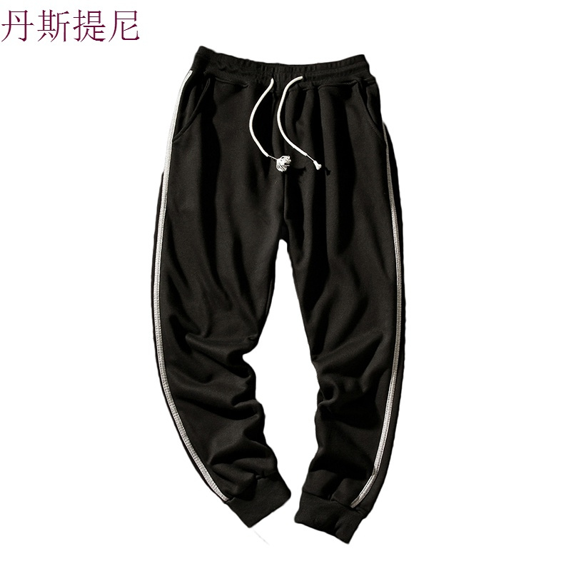 2018男士休闲裤秋季薄款学生潮流超火的九分裤宽松男生潮牌运动裤