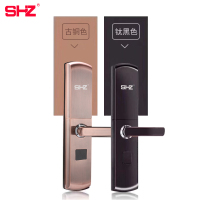 SHZ SH-101日本神護者智能指纹锁家用防盗门密码锁门锁智能锁电子门锁家用指纹滑盖古铜色圆柱安、装