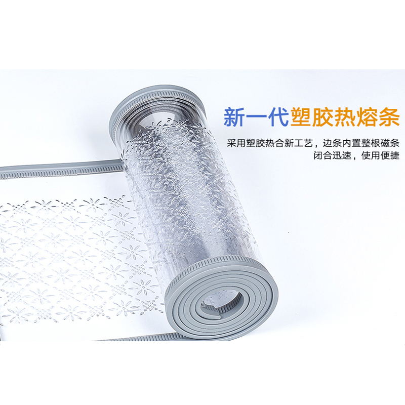 金丝莉 JH 磁吸软门帘 带孔透气PVC塑料软门帘 自吸磁性门帘 夏季防蚊虫镂空家用隔断帘子 按平米计价