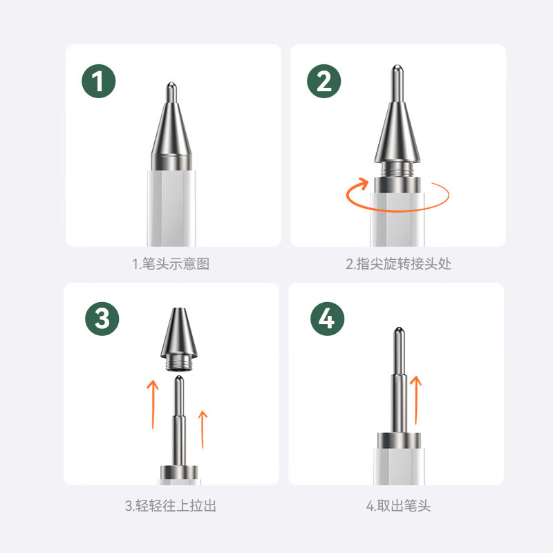 毕亚兹(BIAZE)平板触控笔磁吸款 PB53 167mm*9mm(单位:个)白色