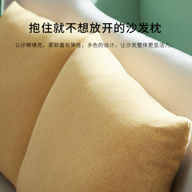 左右沙发简约现代客厅布艺沙发组合小户型出租房经济型三人轻奢可拆洗公寓沙发家具DZY6020