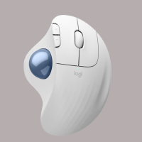 罗技(Logitech G)ERGO M575无线轨迹球蓝牙鼠标人体工学Mac笔记本电脑电池款办公家用珍珠白(升级轻音)