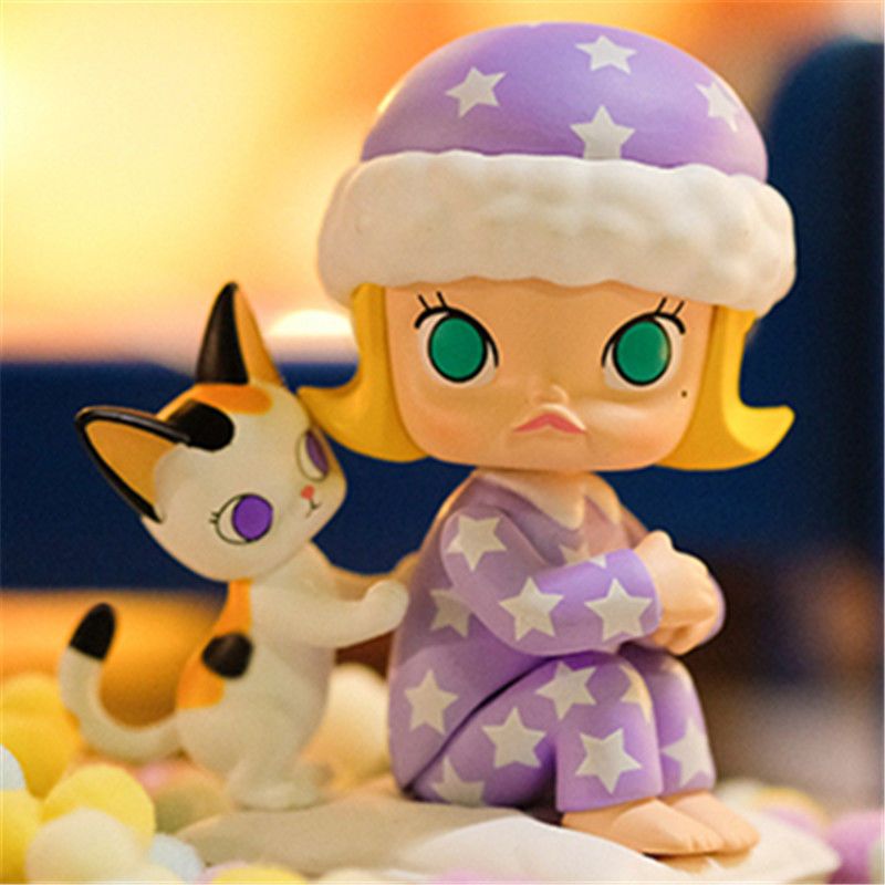 popmart泡泡玛特molly茉莉的一天系列盲盒手办潮流摆件玩具祖国版
