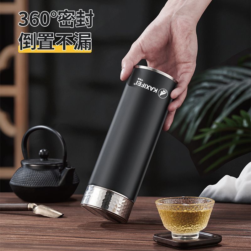 卡西菲kaxifei 保温杯316不锈钢保温水杯锤纹焖茶壶车载杯商务礼品杯男士女士水杯