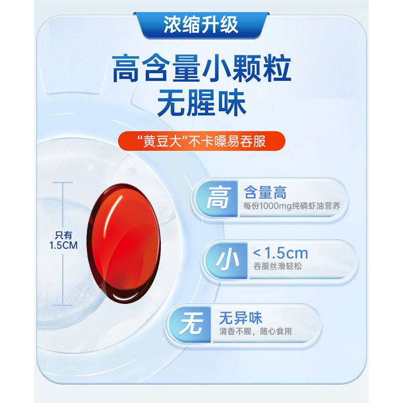 VIKREAL磷虾油60粒新西兰原装进口40%海洋磷脂omega3鱼油