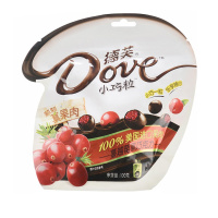 德芙（Dove）蔓越莓黑巧克力 100g/袋装 休闲 零食