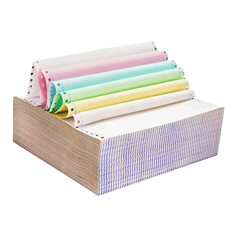 章楷 电脑打印纸241六联二等分 彩色 800页/箱高清大图