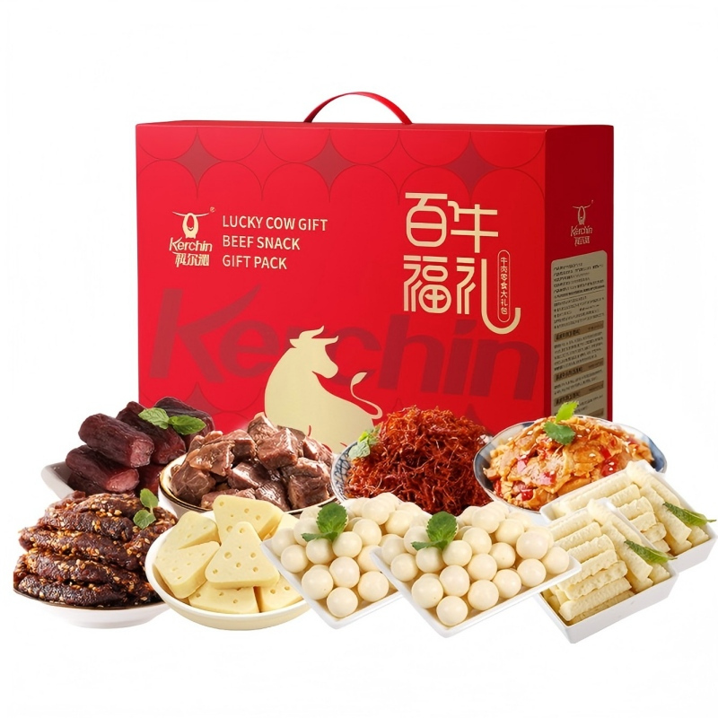 科尔沁(Kerchin)牛肉百福牛礼礼盒812g