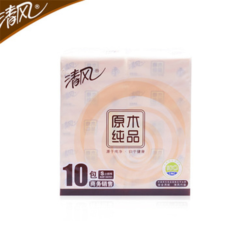 清风抽纸BR38A6 原木纯品系列 抽取式面巾纸2层小规格150抽*10包/提 6提/箱(整箱销售)