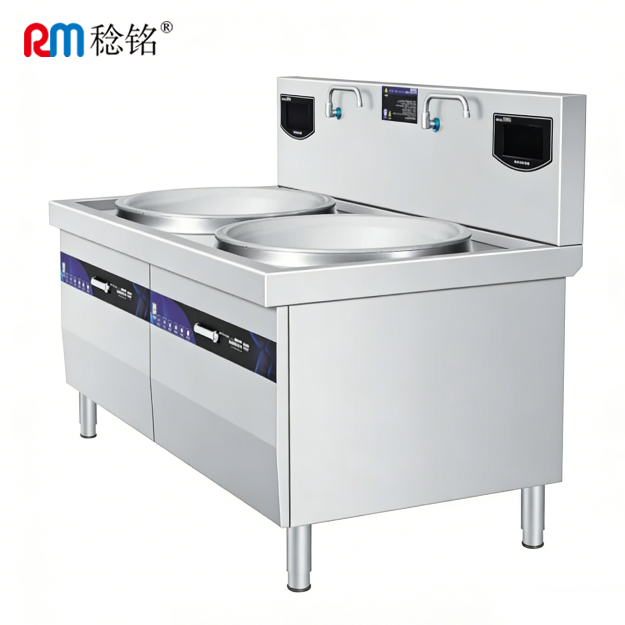 稔铭 双头800大锅灶 1900*1100*800+400mm 台高清大图