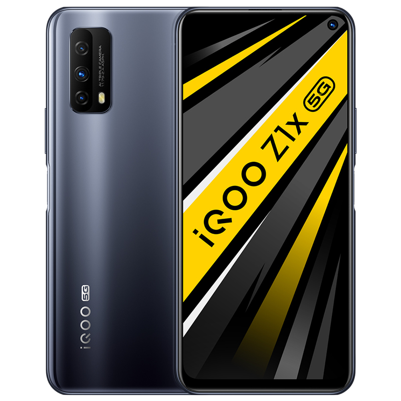 vivo iQOO Z1x 锐酷黑 6+64G 120Hz竞速屏 5000mAh大电池 高通骁龙765G 33W闪充强续航 PC级液冷散热 全网通版 双模5G手机