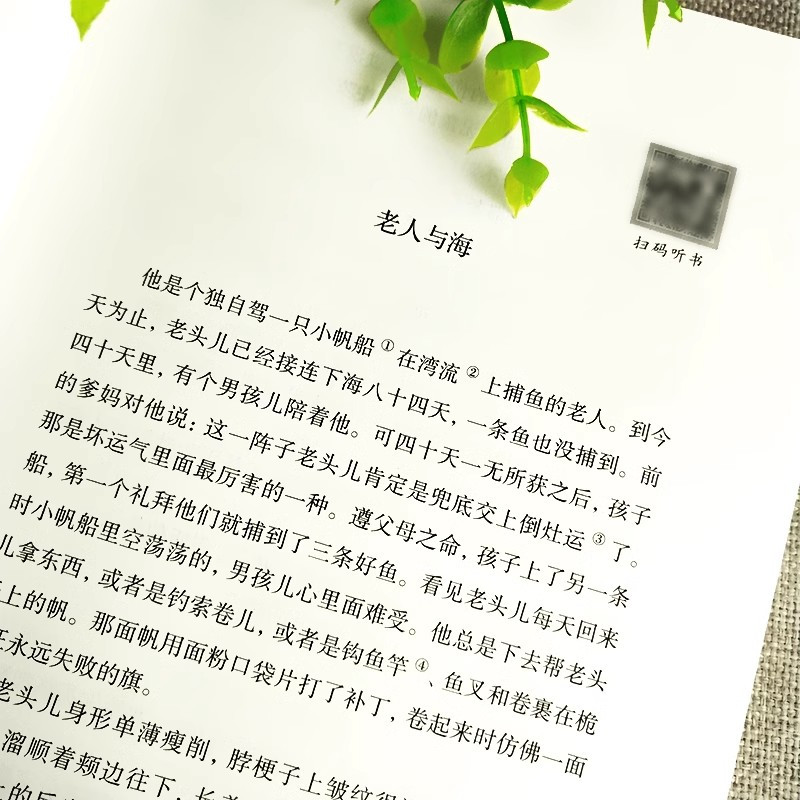 老人与海 [正版]老人与海原著 海明威原版 书全版无删减 含乞力马扎罗的雪经典世界文学名著小说 五六年级小学生初中生版课