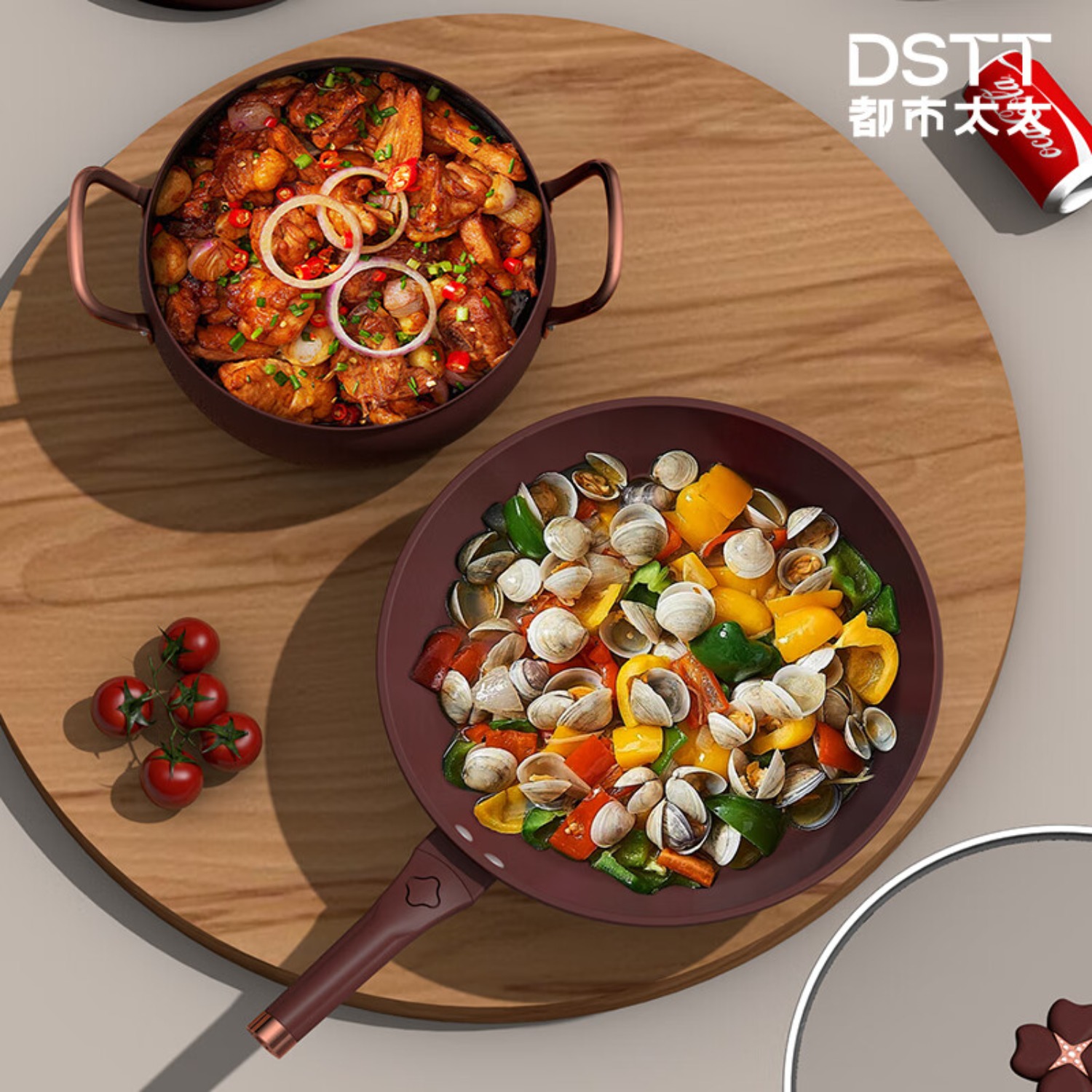 都市太太(Dstt)朱泥西施·紫砂料理锅具两件套DSTC2408高清大图