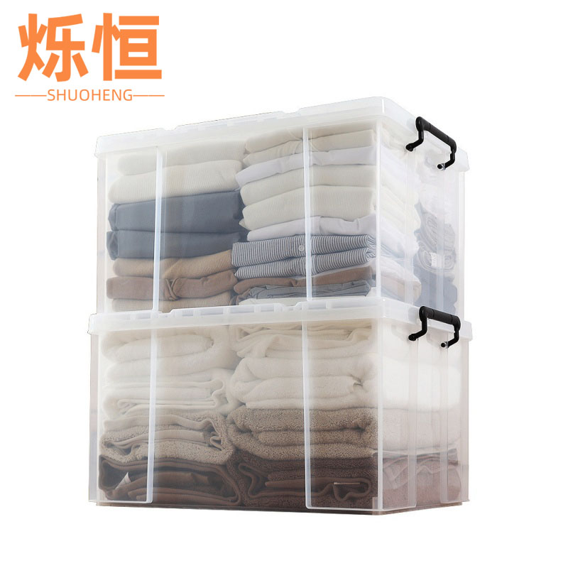 烁恒透明收纳箱直角加厚款40#44.5*30.5*24.3cm个高清大图