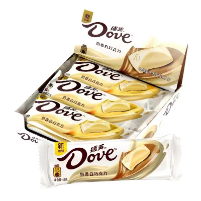 德芙(DOVE)奶香白巧克力516g盒装（12条*43g）