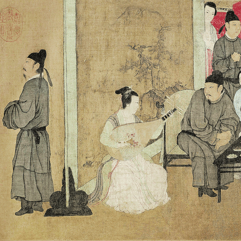 [醉染正版]中国画手卷临摹范本 五代·顾闳中·韩熙载夜宴图 国画临摹画册绘画书籍 五代中国工笔人物画高清大图