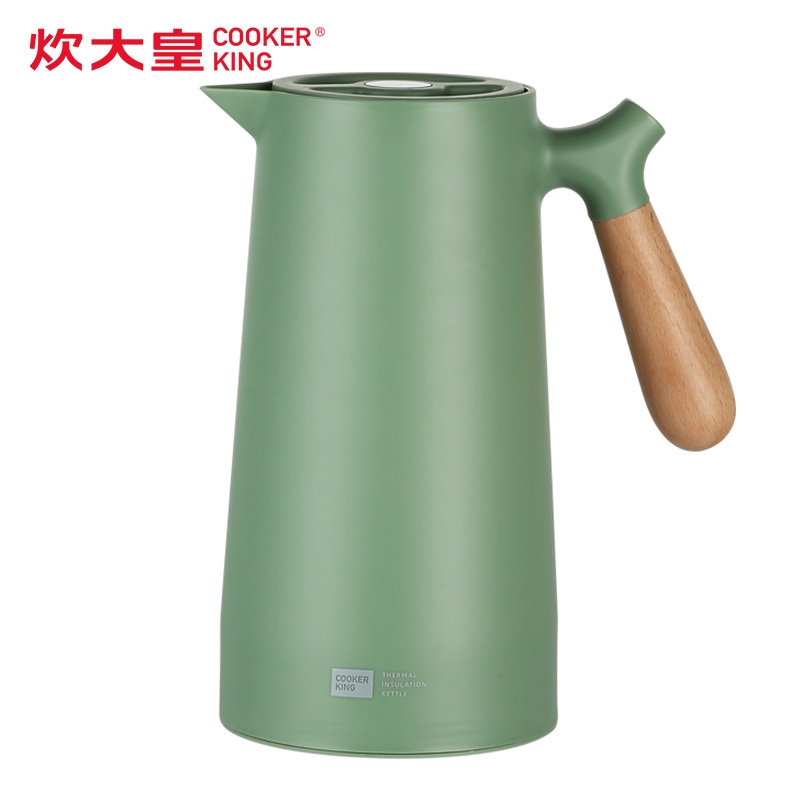 炊大皇 保温壶 1L黄金容量 家用泡茶泡奶一键按压式 保温咖啡壶 三色可选 GVJ10L 50只装
